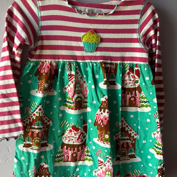 Baxter & Beatrice Christmas Cupcake Gingerbread House Dress Size 4T - Picture 3 of 10